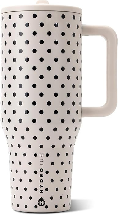 HydroJug Polka Dot Traveler 40oz, Insulated Tumbler, French Vanilla | Amazon (US)