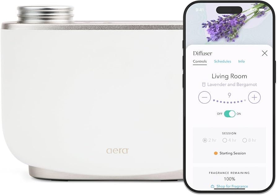 Aera Waterless Essential Oil Diffuser for Large Rooms (500–1000 Sq Ft) + Wi-Fi App & Alexa Cont... | Amazon (US)