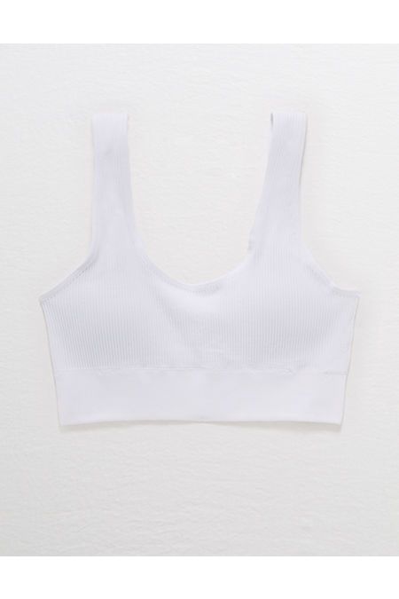 Aerie Seamless Padded Bralette Women's White XS | American Eagle Outfitters (US & CA)