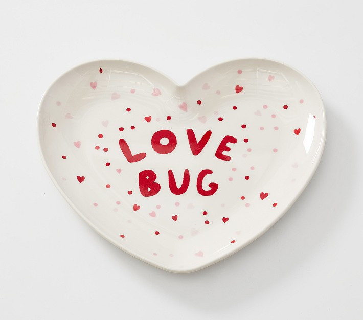 Love Bug Heart Shaped Plate | Pottery Barn Kids