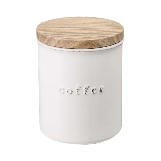 Yamazaki Home Ceramic Canister - Dry Food Kitchen Storage Container Organizer, Coffee, Ceramic, 1... | Walmart (US)