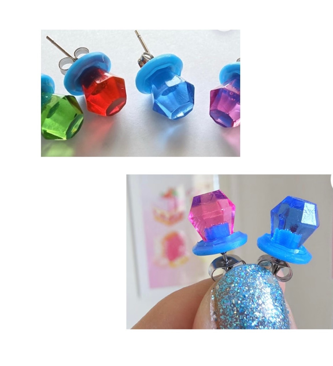 Sweet Style 🍬 
… I ordered these cute $10 earrings, I love that you get to pick what color the Ring Pops are! (I went with pink!)
