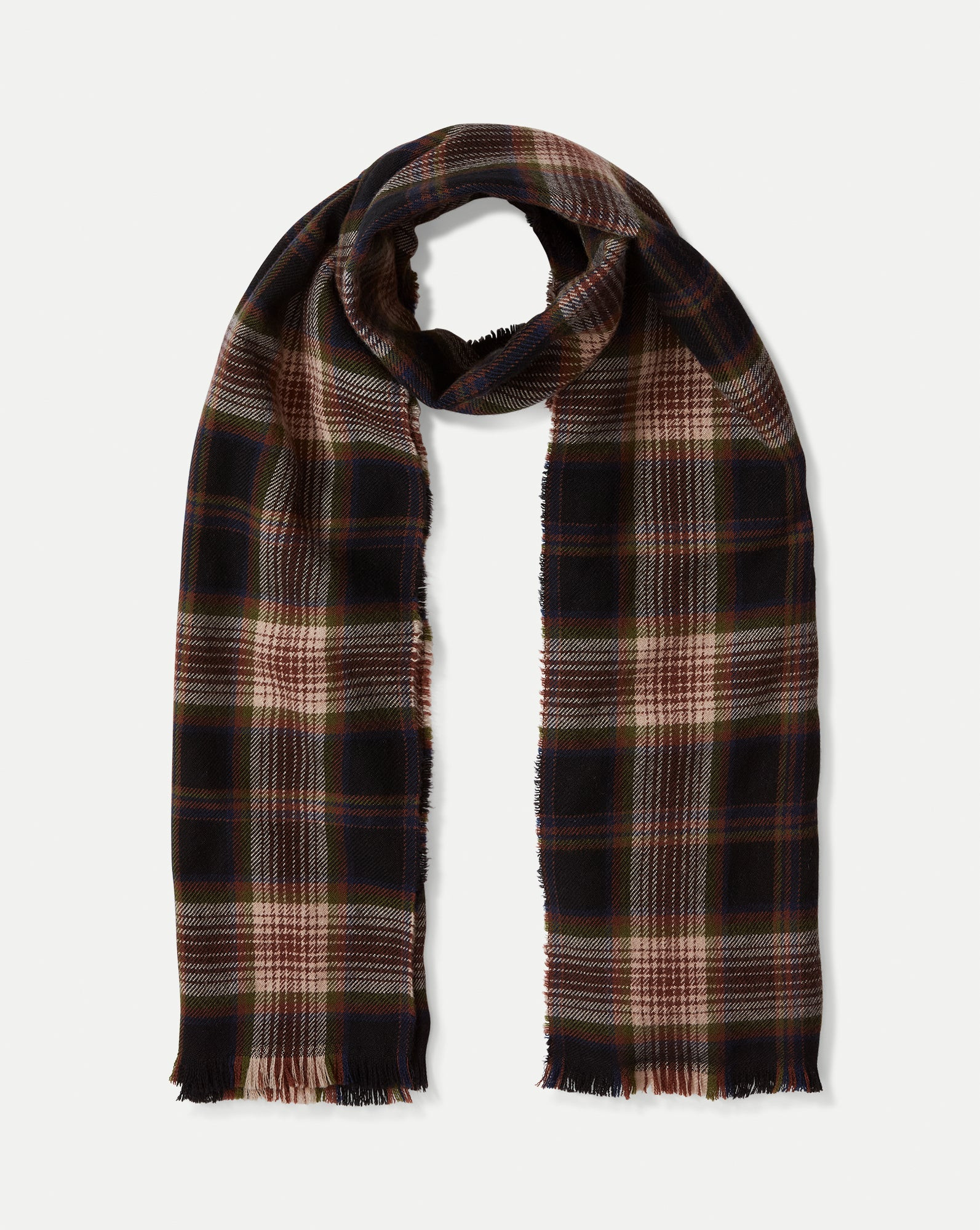 Plaid Wool Scarf | Veronica Beard