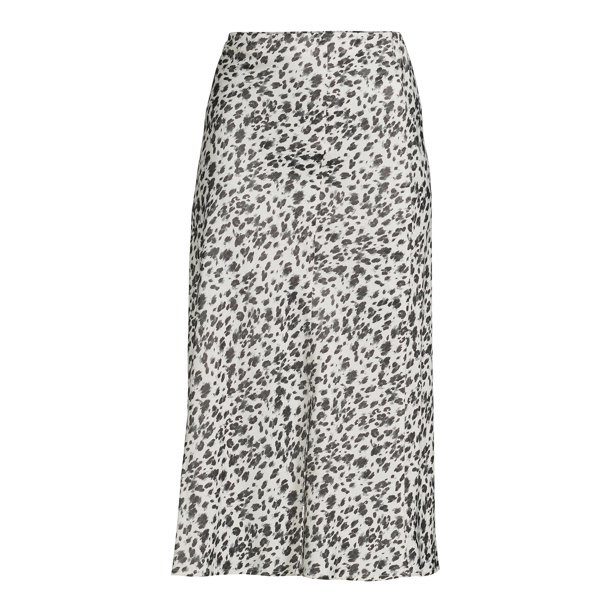 Time and Tru Women's Satin Midi Skirt with Side Slit, Sizes XS-XXXL | Walmart (US)