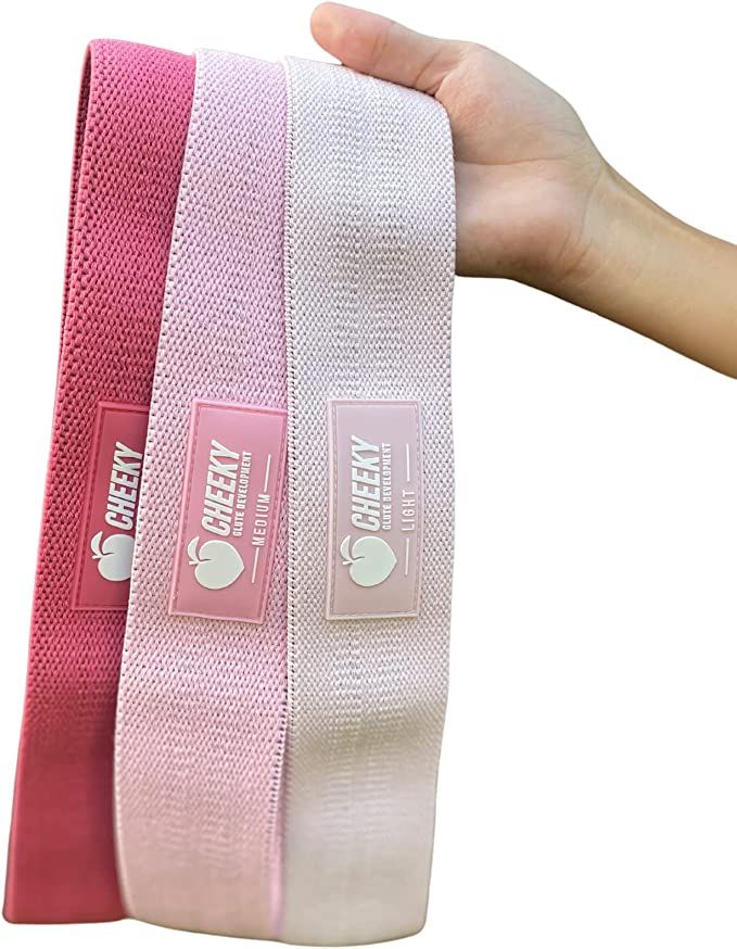 Cheeky Fitness Stackable Fabric Mini Resistance Loop Hip Bands | Set of 3 Booty Band Glute Circle... | Amazon (US)