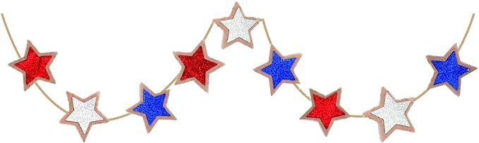 Independence Day Banner, American Flag Banner for July 4th Decoration, Star 13.6cm*14.3cm | Amazon (US)
