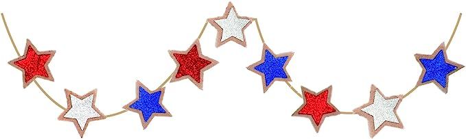 Independence Day Banner, American Flag Banner for July 4th Decoration, Star 13.6cm*14.3cm | Amazon (US)