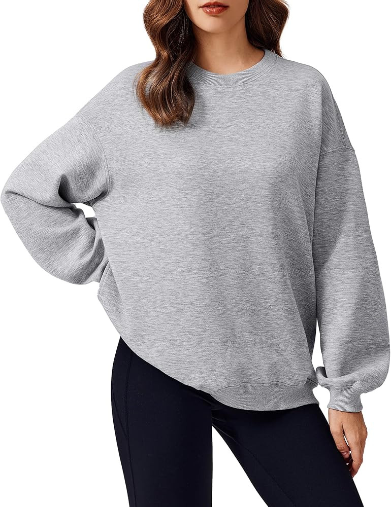 PINSPARK Sweatshirt for Women Oversized 2024 Fall Outfit Long Sleeve Y2K Pullover Top Crewneck Sw... | Amazon (US)