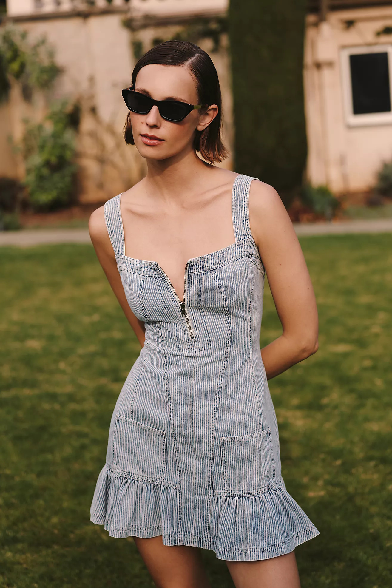Pilcro 100% Cotton Denim Mini Dress | Anthropologie (US)