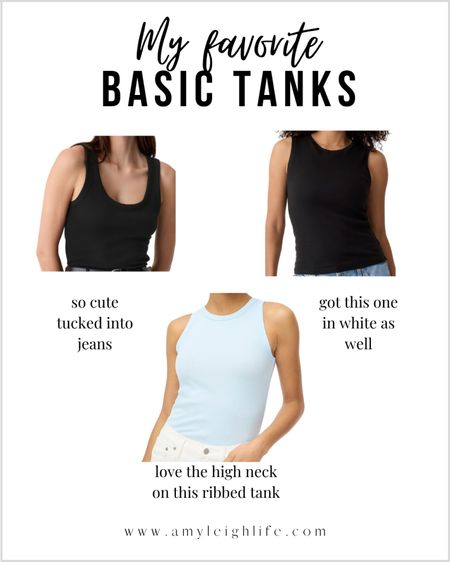 My favorite basic tanks for summer. The scoop neck ribbed tank isn’t too low cut, and is great with jeans. All of these are perfect with jeans, or linen pants. 

Basic blouse, blue blouse, black blouse, floral blouse, blouses for work, green blouse, long sleeve blouse, short sleeve blouse, sleeveless blouse, pink blouse, purple blouse, red blouse, satin blouse, silk blouse, floral, spring blouse, womens blouse, white blouse, work blouse, tops, tops for women, summer tops, basic tops, tank tops, spring tops, cute amazon tops, basic summer tops, basic fashion tops, basic womens tops, jcrew basic tops, jcrew spring tops, bow top, bluet top, cute tops, casual tops, cream top, button up blouse, button up top, dressy tops, jcrew date night top, embellished top, lace top, white lace top, peplum top, pink top, tops form women, tops jcrew, summer tops, womens tops, tank under linen blouse, jcrew style, basic ribbed tank top 


#amyleighlife
#tanks

Prices can change. 

#LTKSummerSales #LTKFindsUnder50 #LTKStyleTip