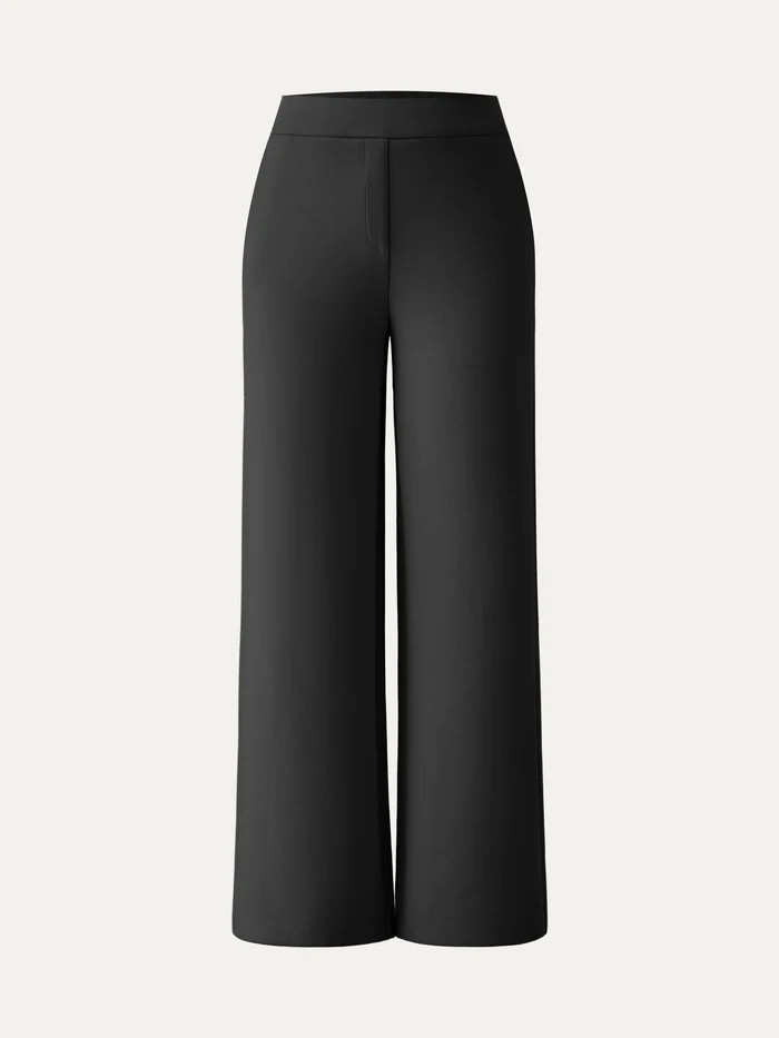 Textured Mid Rise Pull-on Straight Pant with Pockets | OGLmove