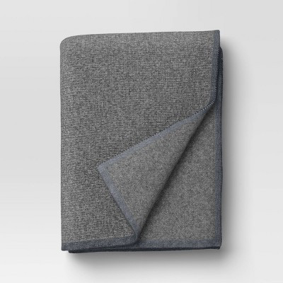The Cozy Collection Cozy Faux Cashmere Knit Throw Gray - Threshold™ | Target