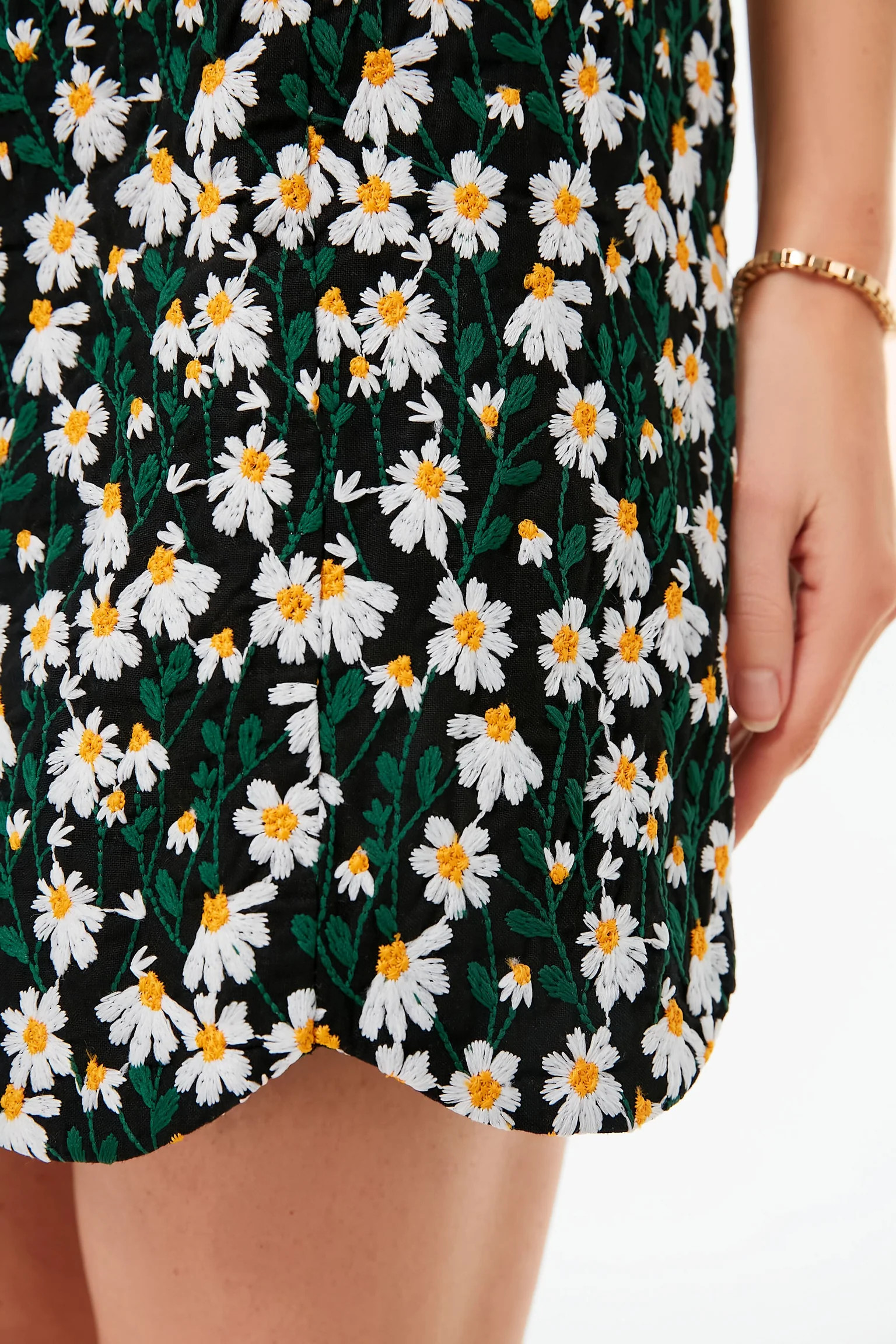 Black White Floral Chamomile Hills Mini Shift Dress | Tuckernuck (US)