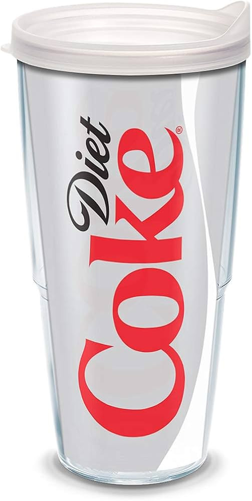 Tervis Plastic 1069599 Coca-Cola - Diet Coke Tumbler with Wrap and Frosted Lid 24oz, Clear | Amazon (US)