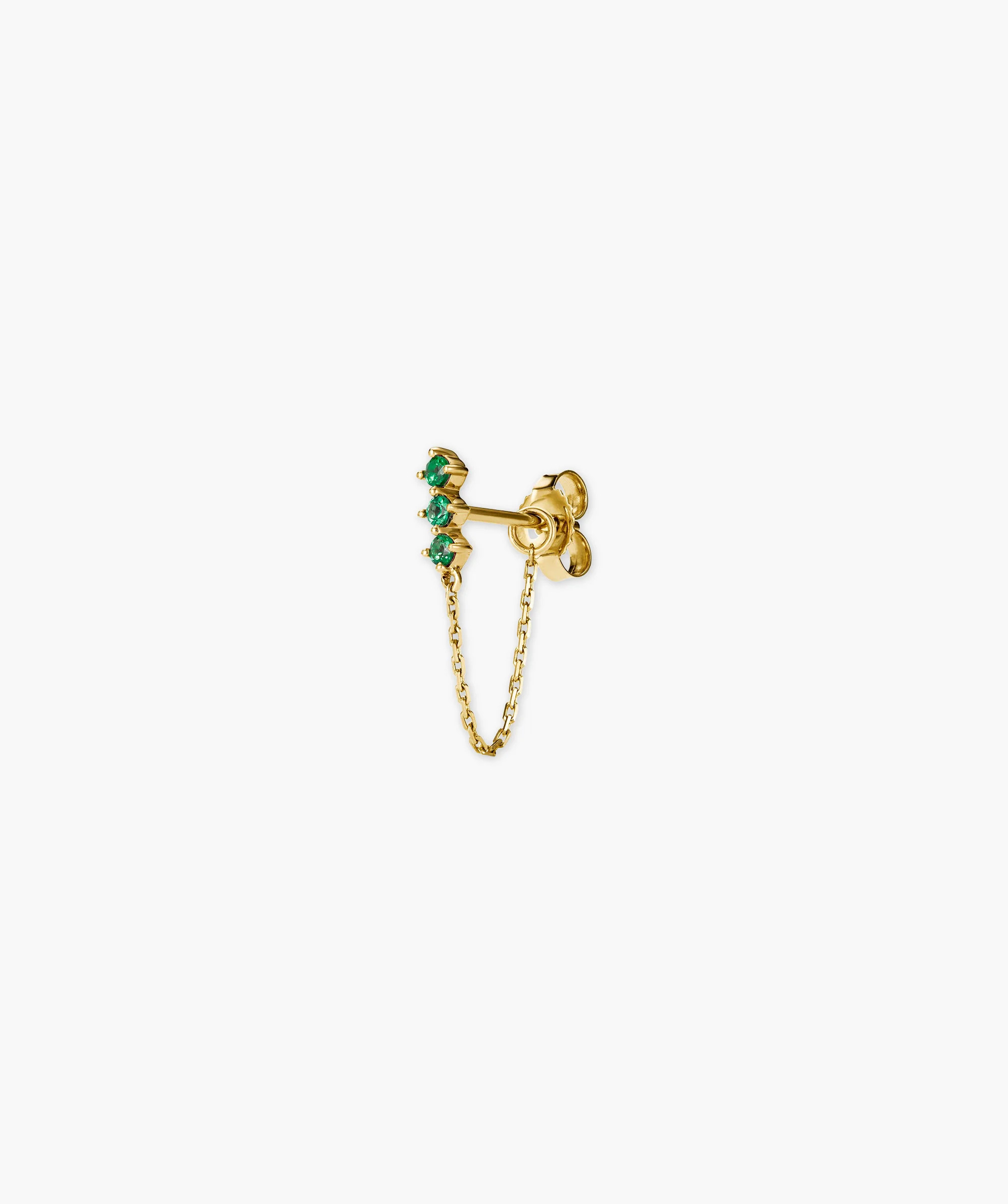 Single Trio Chain Stud | Mejuri | Mejuri Fine Crew