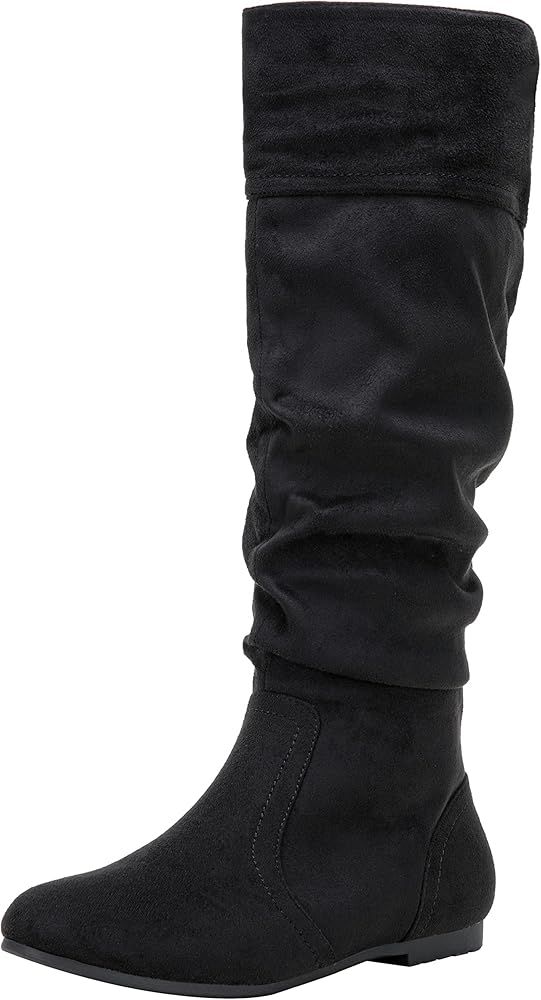 Women's 9601 Knee High Boots Tall Slouch Boots with Inside Zipper | Amazon (US)