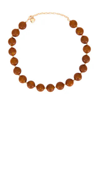 Leni Necklace in Gold & Amber | Revolve Clothing (Global)