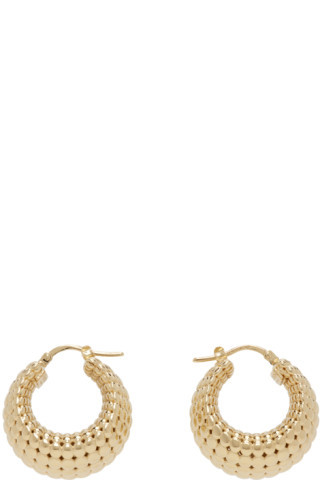 Gold Bubble Hoop Earrings | SSENSE