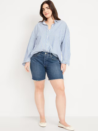 High-Waisted OG Button-Fly Jean Shorts -- 7-inch inseam | Old Navy | Old Navy (US)