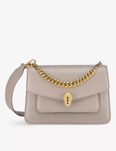 BVLGARI - Serpenti Forever snake-clasp leather cross-body bag