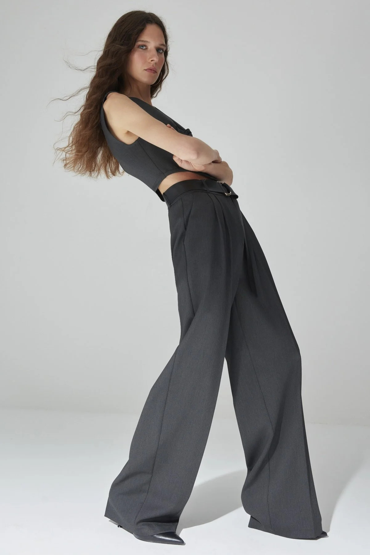 Trendyol Collection Hose - Grau - Wide Leg | Trendyol DE
