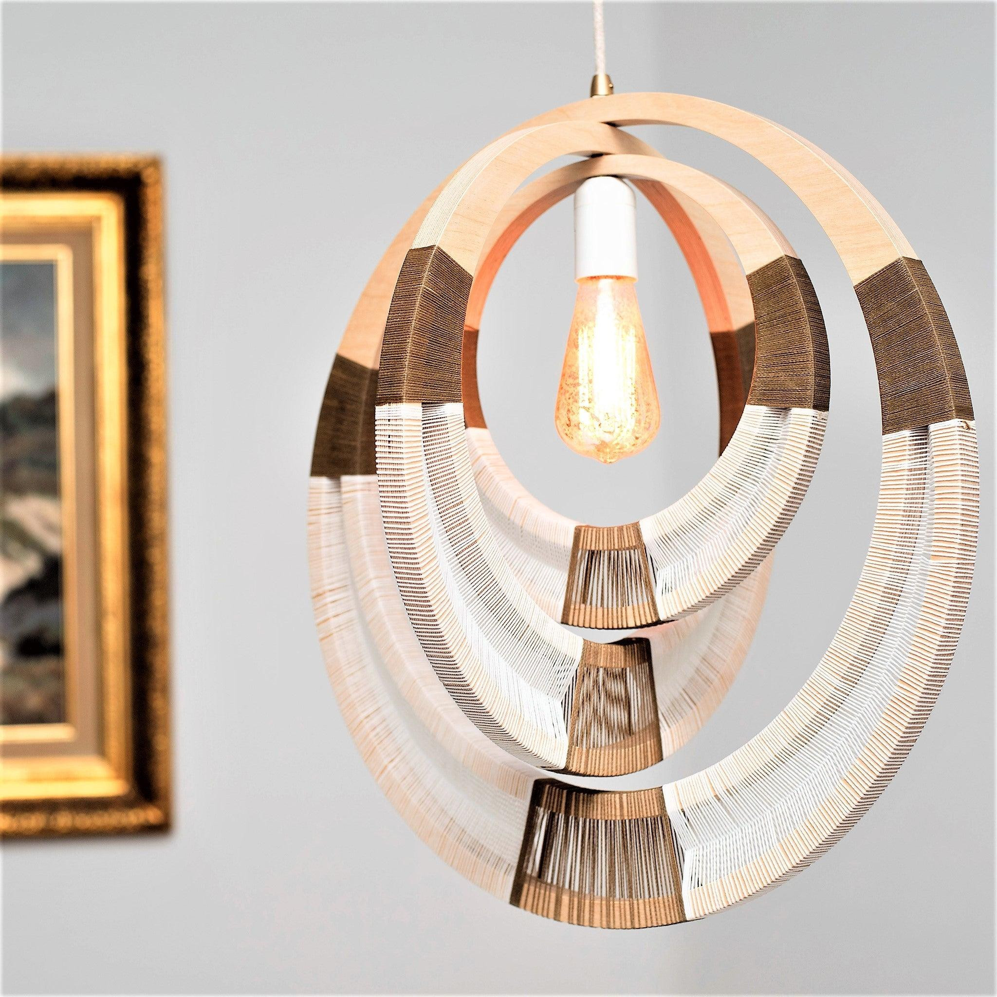 Woven White Pendant Light | 54kibo