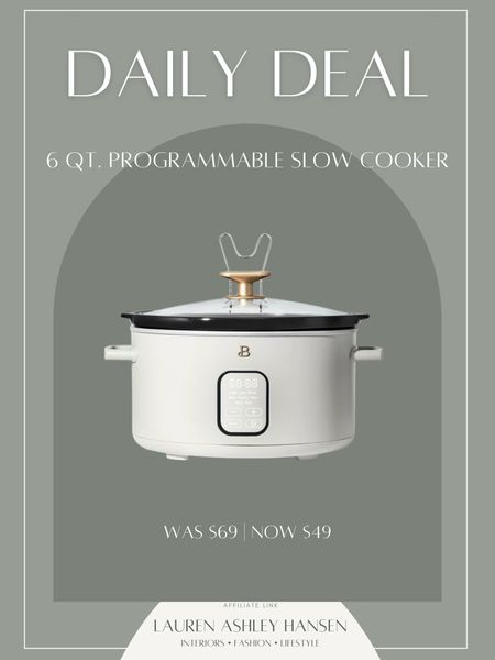 If you’re looking for a slow cooker for those easy prep meals, this stunning one by Drew Barrymore with Walmart is only $49 right now, usually $69! It comes in a ton of colors too. 

#LTKsalealert #LTKhome #LTKstyletip