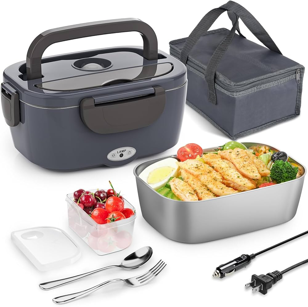 Electric Lunch Box Food Heater for Adults 80W Portable Food Warmer for Car/Home 1.5L Heated Lunch... | Amazon (US)