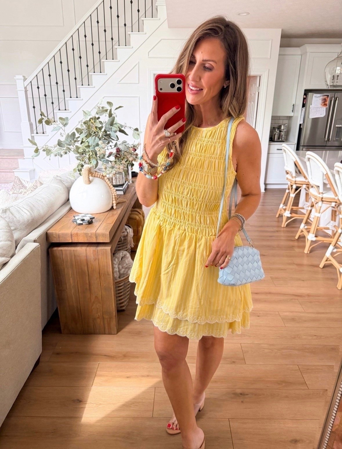 This yellow dress is sunshine in outfit form. The smocked detail, feminine silhouette, and soft pastel color make it perfect for showers, brunches, vacations, and all your summer events.

yellow dress, summer dress, brunch outfit, baby shower dress, vacation style, feminine fashion, spring dress, wedding guest dress, resort wear, pastel outfit, summer fashion, special occasion dress, themominstyle

#LTKOver40 #LTKootd #LTKSeasonal