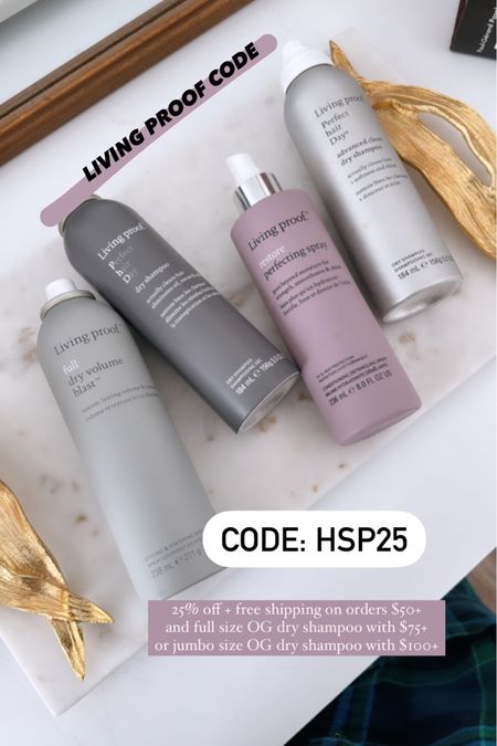 Living proof sale! Use code HSP25

Dry shampoo
Heat protectant
Texture spray 

#LTKCyberWeek #LTKGiftGuide #LTKbeauty