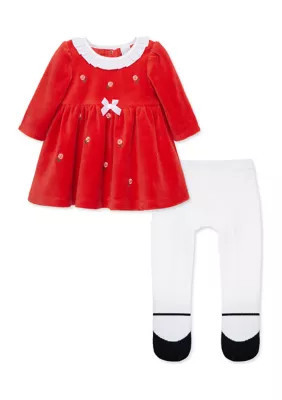 Little Me Baby Girls Roses Dress Set | Belk