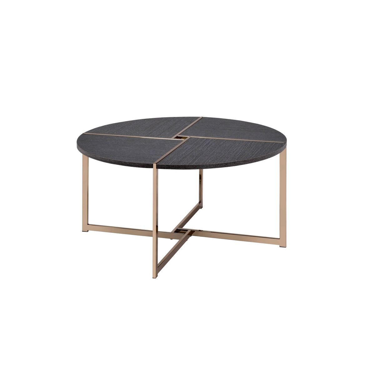 Bromia Coffee Table Black/Champagne - Acme Furniture | Target
