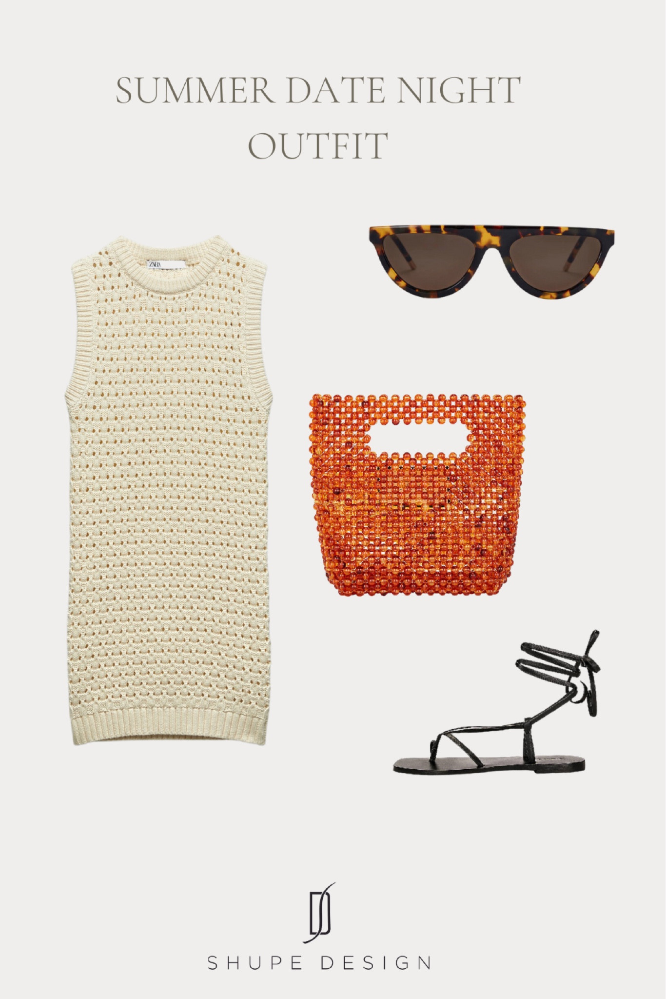 Chic and easy outfit inspo for summer date night or vacation | vacation OOTD | vacation outfit | Jenny Bird | beaded bag | gladiator sandals | black flat sandals | tort sunglasses | resort wear

#LTKeurope #LTKFind #LTKstyletip