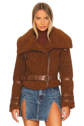 Tularosa Bailey Moto Jacket in Cappuccino from Revolve.com | Revolve Clothing (Global)