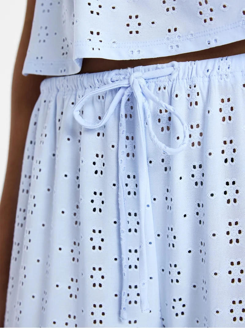 No Boundaries Eyelet Cami and Pants Sleep Set, 2-Piece, Women's XS-XXL | Walmart (US)