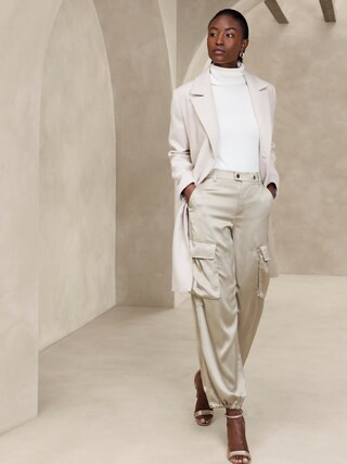 Satin Parachute Pant | Banana Republic Factory