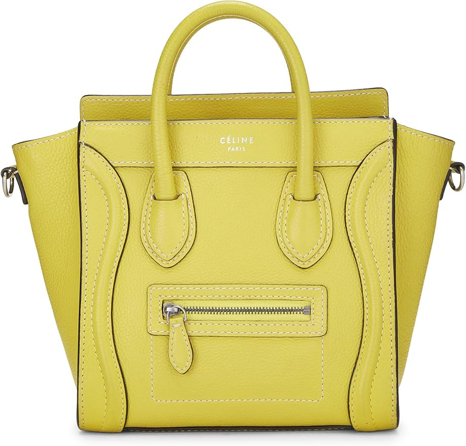 Amazon.com: Céline, Pre-Loved Yellow Leather Luggage Nano, Yellow : Luxury Stores | Amazon (US)