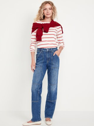 High-Waisted OG Loose Utility Jeans | Old Navy (US)