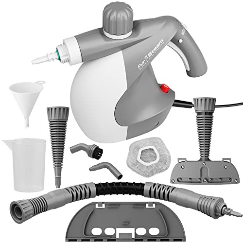 PurSteam Handheld Pressurized Steam Cleaner with 9 Multi-Surface Cleaning Attachment Tools | Amazon (US)