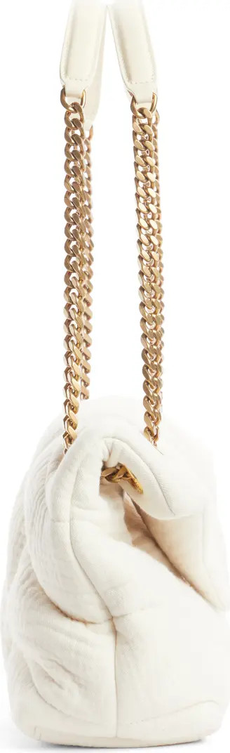 Small Loulou Puffer Cotton Twill Shoulder Bag | Nordstrom