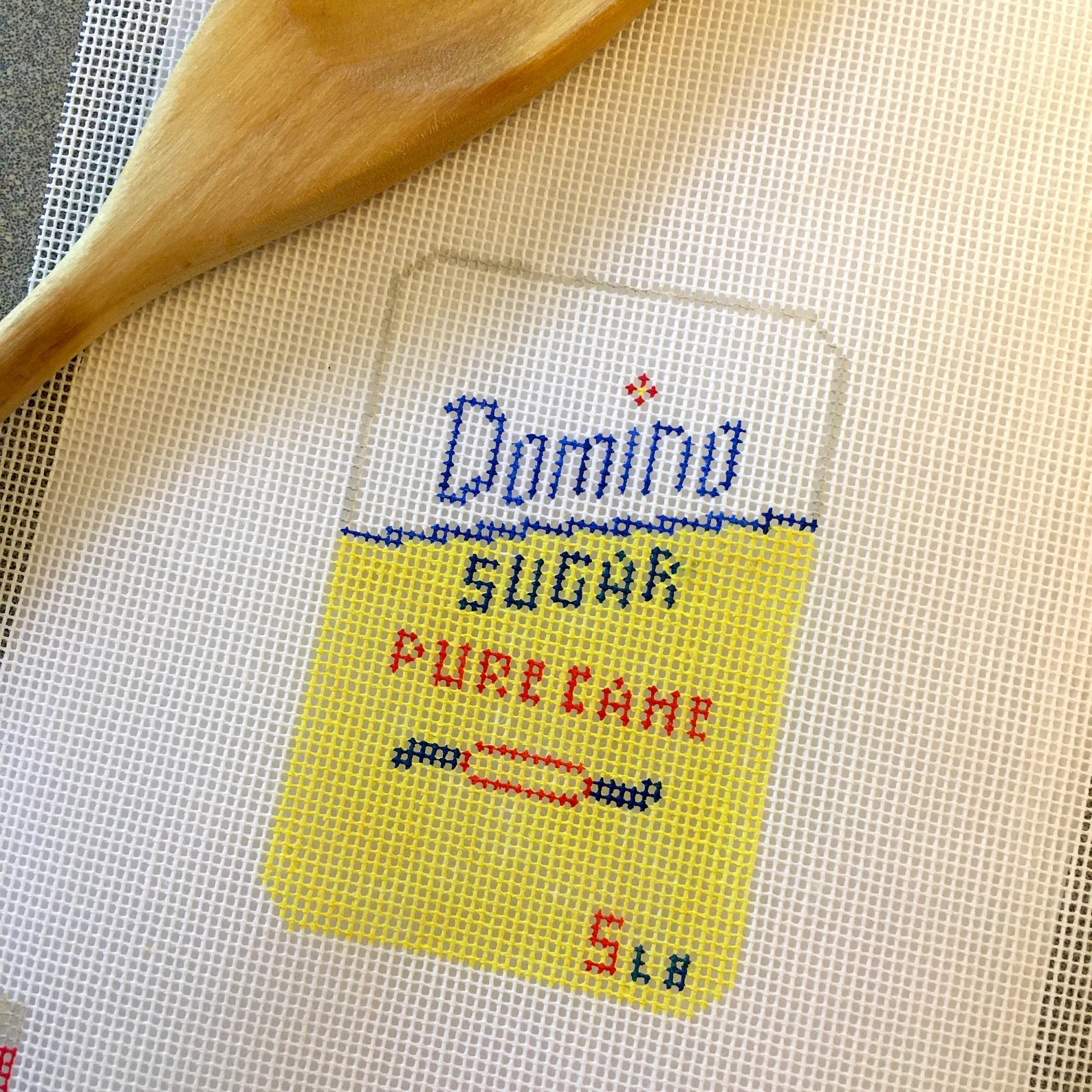 Domino Sugar Hand Painted Needlepoint Canvas - Etsy | Etsy (US)