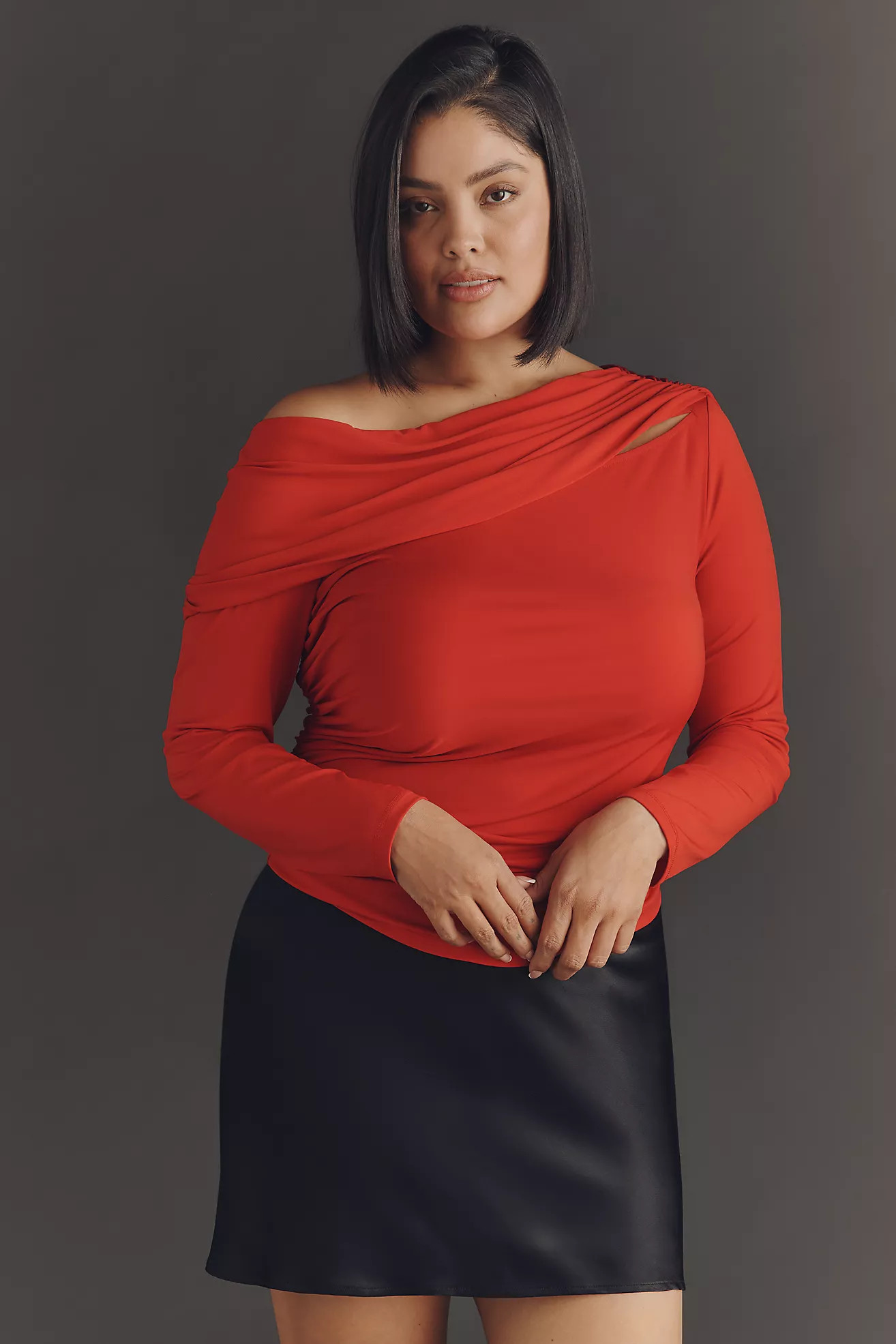 Eloquii Plus Off-Shoulder Long-Sleeve Top | Anthropologie (US)