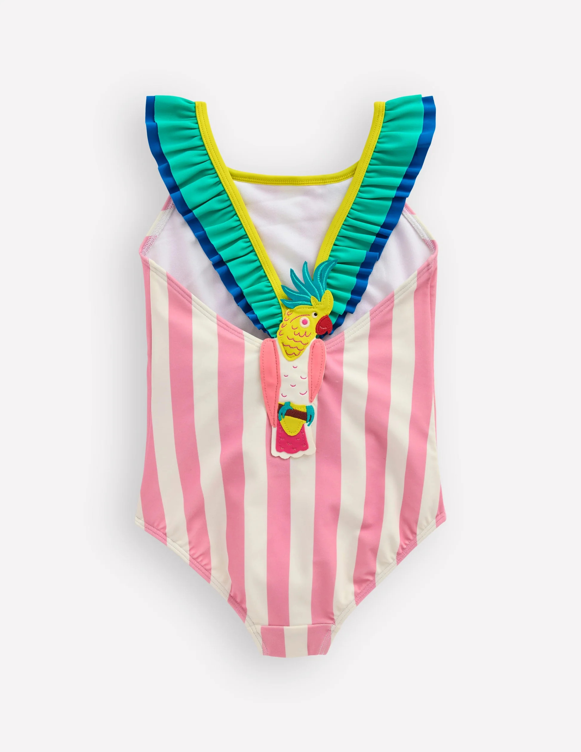 Hallie Frill Strap Swimsuit-Formica Pink Parrot | Boden (US)