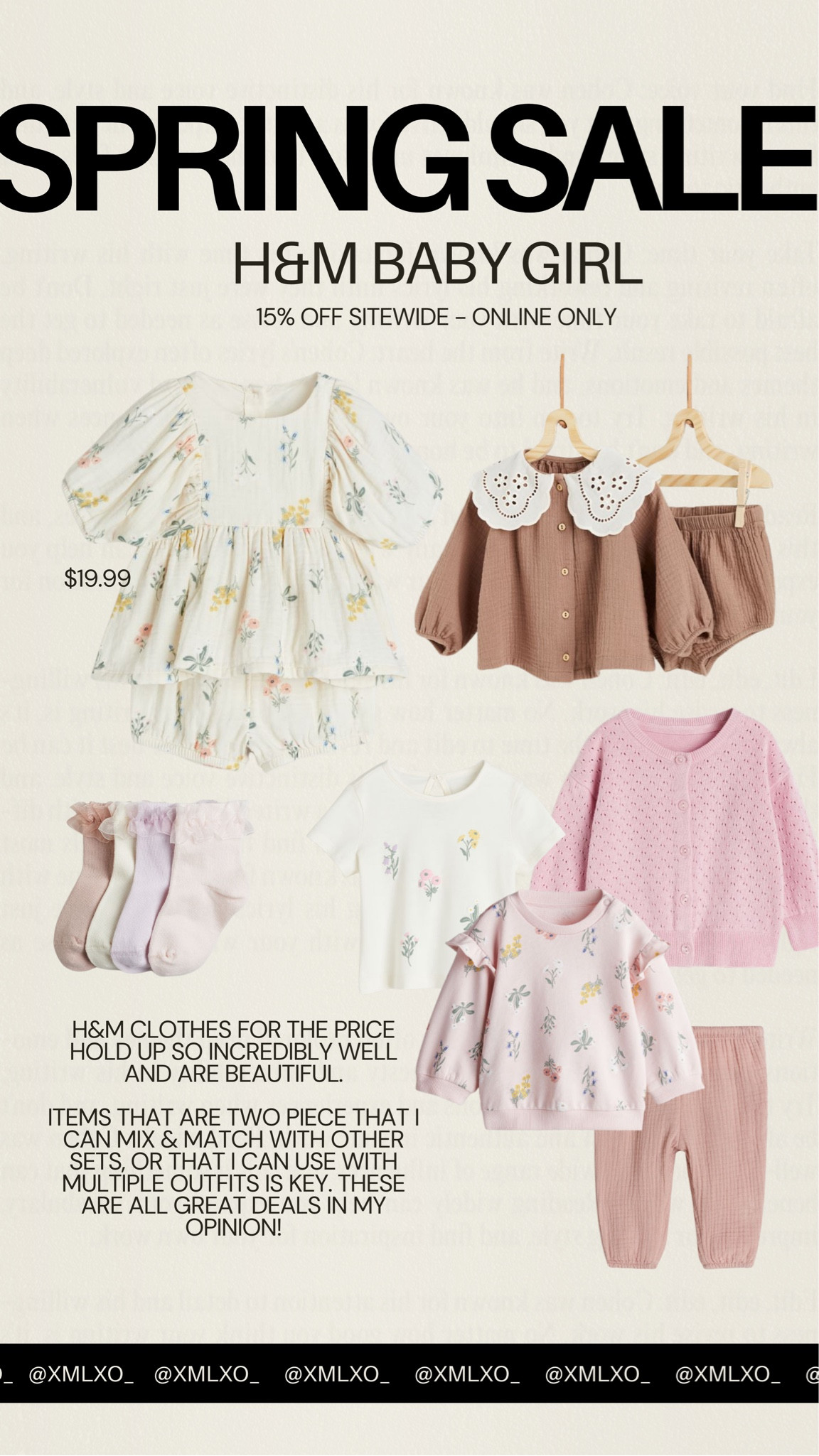 H&M Spring Sale! My picks for baby girl. Save 15% off site wide through Monday!

#babygirl #babieswithstyle #hmkids #hmbaby #babygirlstyle #outfitinspo #salefinds 

#LTKfindsunder50 #LTKSpringSale #LTKbaby