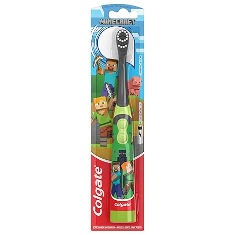 Colgate Kids Battery Powered Minecraft Toothbrush, Extra Soft Kids Battery Toothbrush with 1 AA B... | Amazon (US)