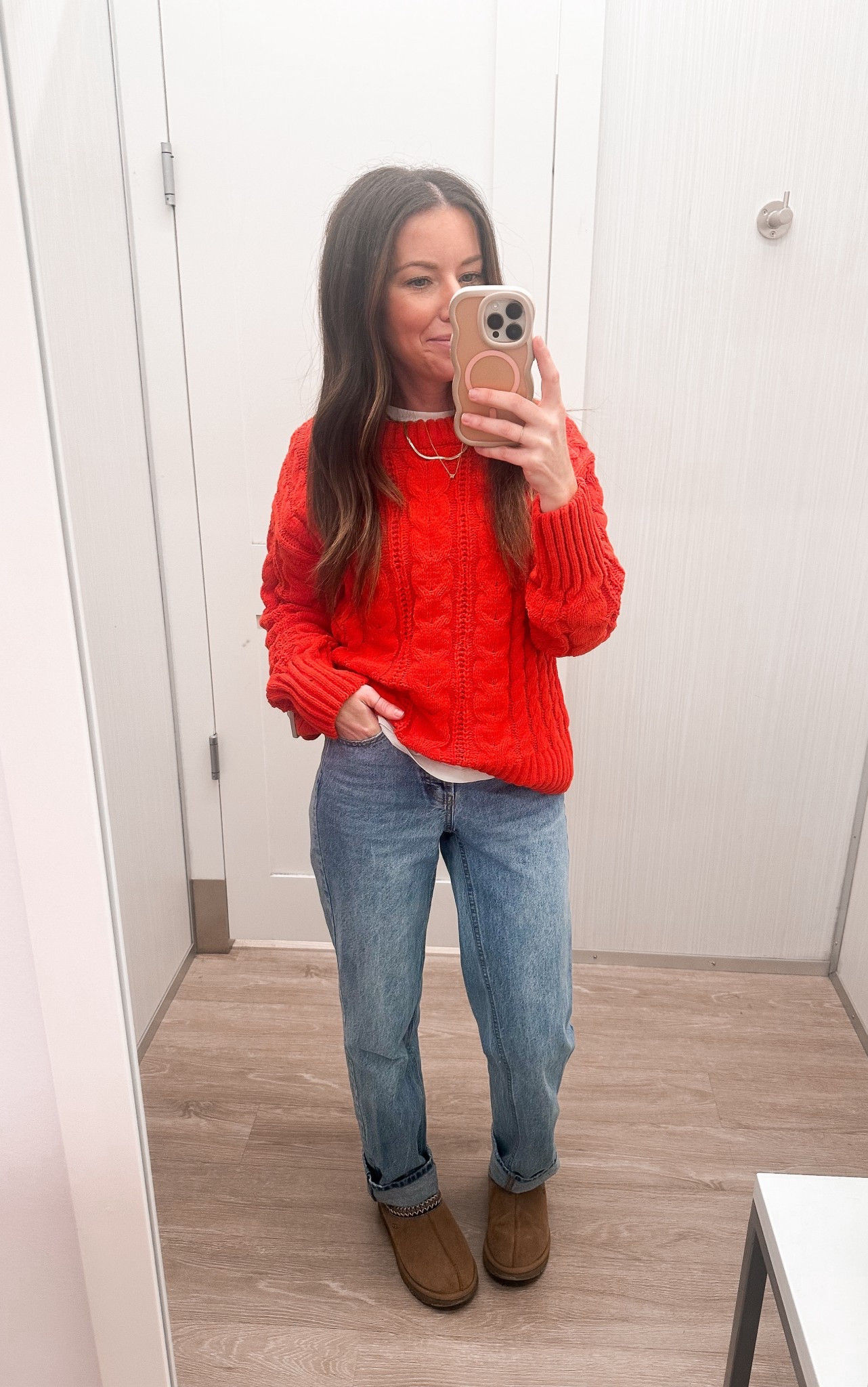 The perfect holiday sweater! ❤️
Wearing a size S  

#LTKootd #LTKPetite #LTKFindsUnder50