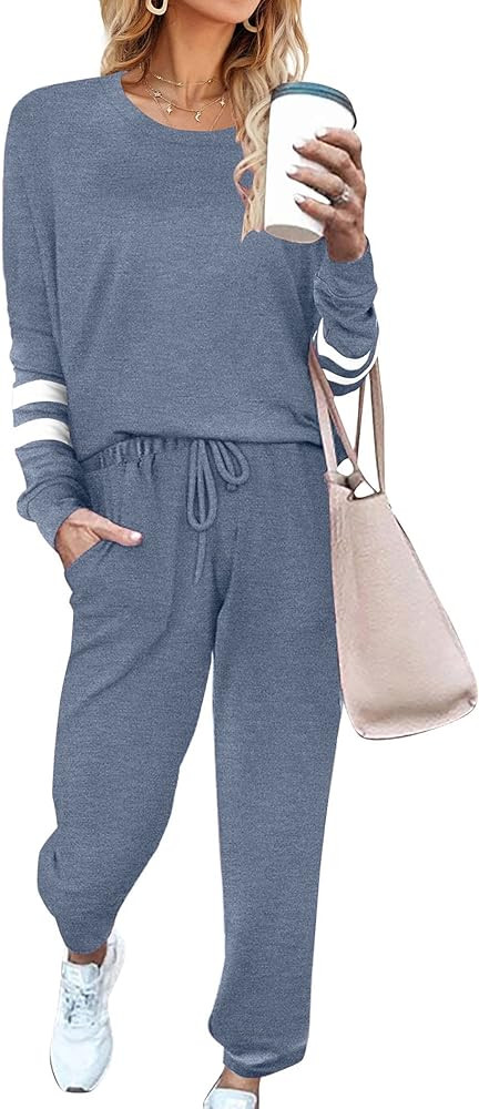 Ekouaer Sweatsuits Womens Loungewear Set Tracksuit Long Sleeve Pajamas Set | Amazon (US)