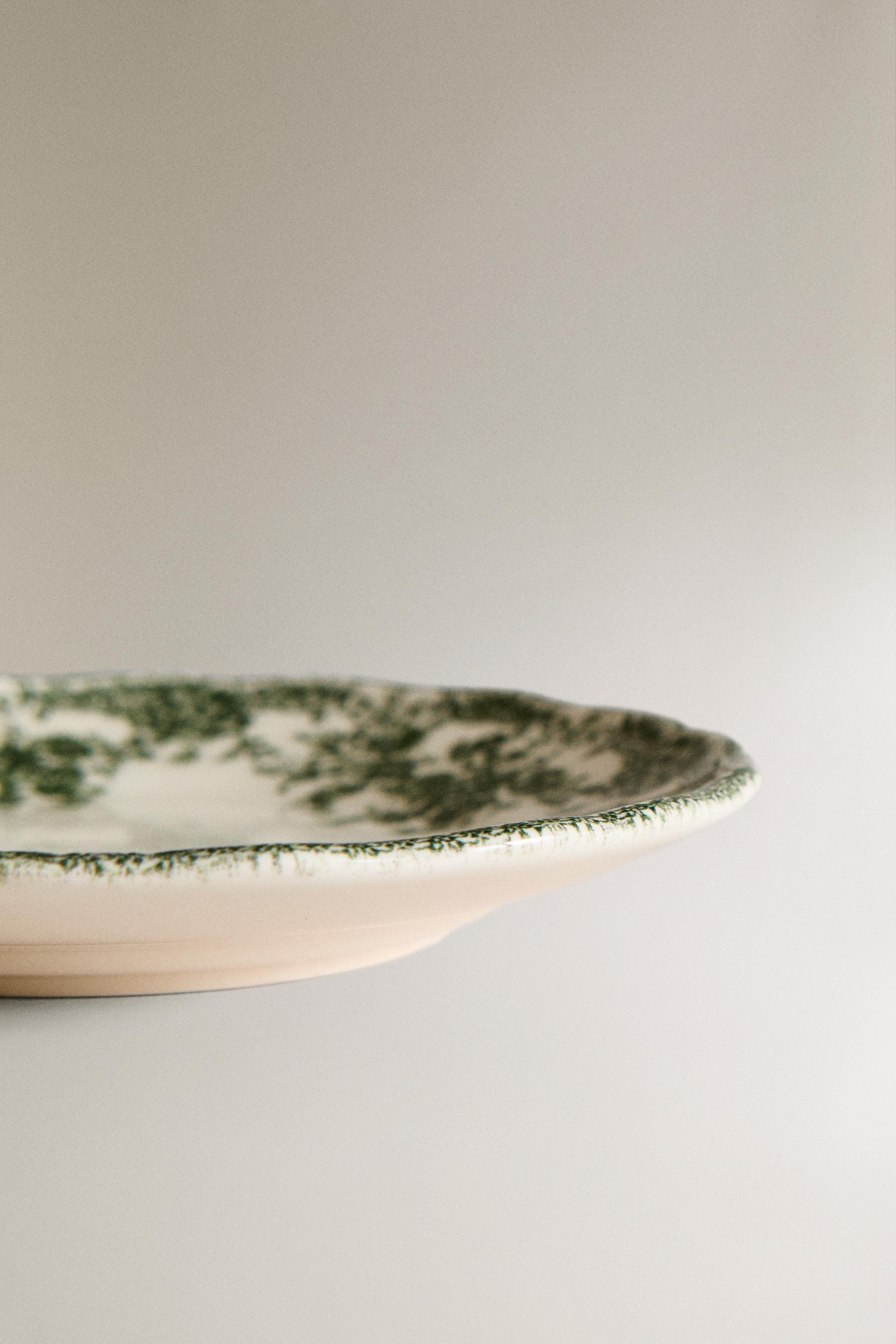 FLORAL EARTHENWARE SIDE PLATE | Zara US