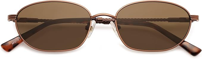 Appassal Retro Small Oval Sunglasses for Women Men Hexagon Vintage 90s Style Trendy Metal Sun Gla... | Amazon (US)