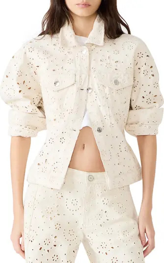 Henrietta Embroidered Eyelet Cotton Jacket | Nordstrom